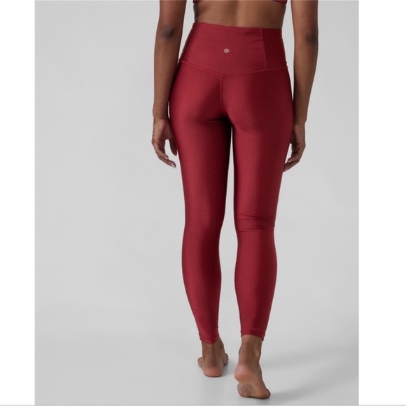 Athleta Elation Shine Tight Small Decadent Red NWT - Picture 2 of 11